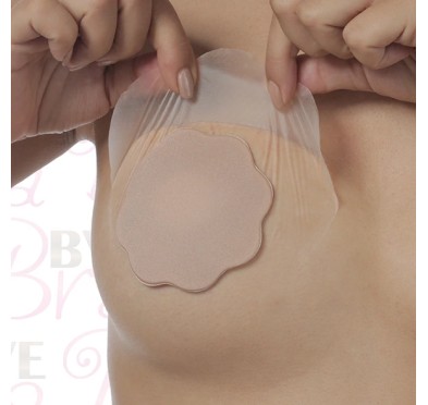 Taśmy do biustu i nakładki materiałowe - Bye Bra Breast Lift & Fabric Nipple Covers Miseczka F-H 3 pary